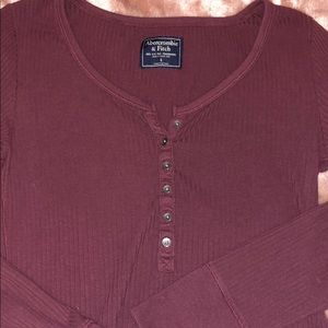Abercrombie & Fitch Tops - Abercrombie & Fitch Burgundy Henley Top Abercrombie & Fitch Tops - Abercrombie & Fitch Burgundy Henley Top